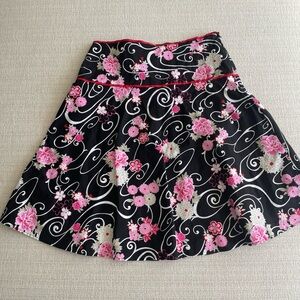 vintage lapis 90s multicolor floral midi skirt size large